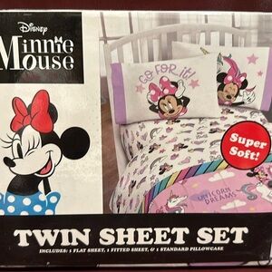 Disney Minnie Mouse Unicorn Twin 3-Piece Sheets Set